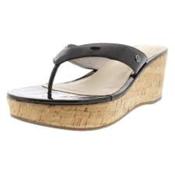Circus by Sam Edelman Raquel Patent Cork Wedge - Picture 1 of 7